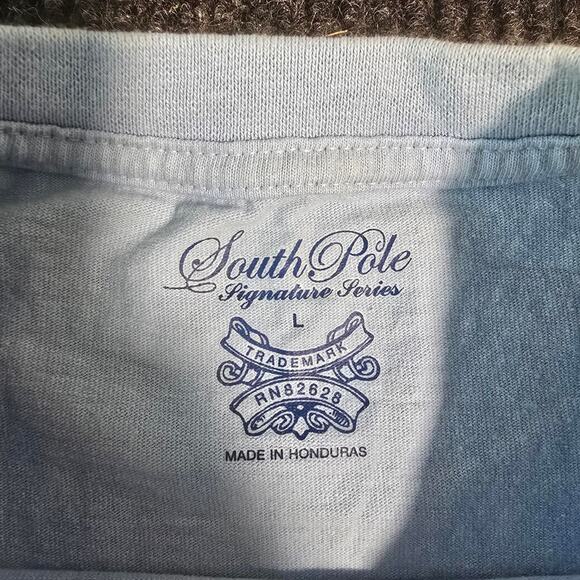 South Pole blue with plaid T-shirt - Picture 3 of 3